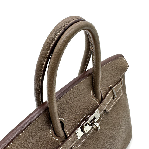 HERMES BIRKIN 25 ETOUPE TOGO HAND BAG □N PHW 90305237