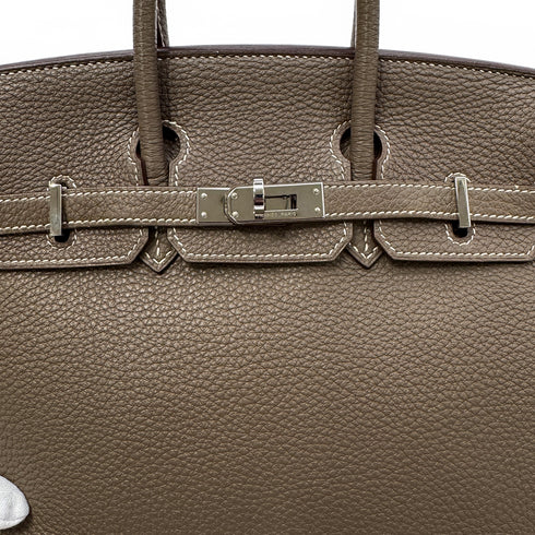 HERMES BIRKIN 25 ETOUPE TOGO HAND BAG □N PHW 90305237