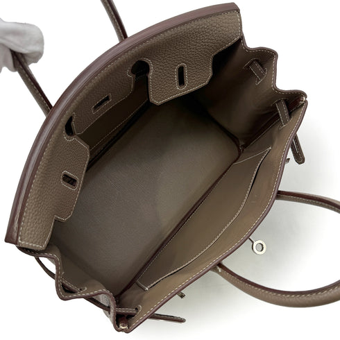 HERMES BIRKIN 25 ETOUPE TOGO HAND BAG □N PHW 90305237