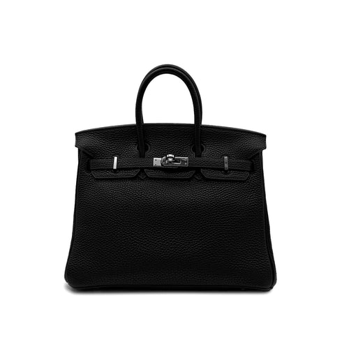 HERMES BIRKIN 25 BLACK TOGO HAND BAG □I PHW 90305241