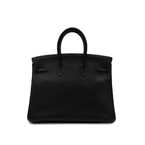 HERMES BIRKIN 25 BLACK TOGO HAND BAG □I PHW 90305241