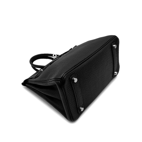 HERMES BIRKIN 25 BLACK TOGO HAND BAG □I PHW 90305241