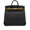 HERMES HAUT A COURROIES 40 BLACK TOGO FELT HAND BAG W PHW 90305242