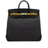 HERMES HAUT A COURROIES 40 BLACK TOGO FELT HAND BAG W PHW 90305242