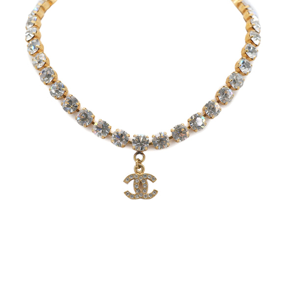 CHANEL VINTAGE NECKLACE RHINESTONE COCOMARK ACCESSORY 90305243