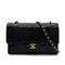 CHANEL VINTAGE CLASSIC FLAP MEDIUM CHAIN SHOULDER BAG BLACK LAMB SKIN 90305376