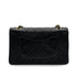 CHANEL VINTAGE CLASSIC FLAP MEDIUM CHAIN SHOULDER BAG BLACK LAMB SKIN 90305376