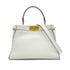 FENDI PEEKABOO REGULAR SELLERIA HAND SHOULDER BAG LEATHER WHITE 8BN290 90305461
