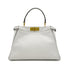 FENDI PEEKABOO REGULAR SELLERIA HAND SHOULDER BAG LEATHER WHITE 8BN290 90305461