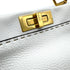 FENDI PEEKABOO REGULAR SELLERIA HAND SHOULDER BAG LEATHER WHITE 8BN290 90305461
