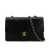 CHANEL VINTAGE CLASSIC FLAP MEDIUM CHAIN SHOULDER BAG BLACK LAMB SKIN 90305464 - PURPOSE