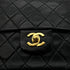 CHANEL VINTAGE CLASSIC FLAP MEDIUM CHAIN SHOULDER BAG BLACK LAMB SKIN 90305464 - PURPOSE