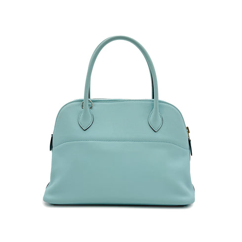 HERMES BOLIDE 27 BLEU ZEPHYR SWIFT HAND SHOULDER BAG A PHW 90305469 - PURPOSE