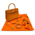 HERMES KELLY 25 SELLIER ORANGE DOBLIS HAND SHOULDER BAG □J GHW 90305470