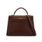 HERMES KELLY 32 SELLIER MARRON FONCE COUCHEVEL HAND SHOULDER BAG 〇U GHW 90305471