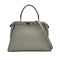 FENDI PEEKABOO REGULAR SELLERIA HAND SHOULDER BAG LEATHER GRAY 8BN226 90305473