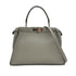 FENDI PEEKABOO REGULAR SELLERIA HAND SHOULDER BAG LEATHER GRAY 8BN226 90305473