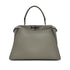 FENDI PEEKABOO REGULAR SELLERIA HAND SHOULDER BAG LEATHER GRAY 8BN226 90305473