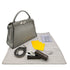 FENDI PEEKABOO REGULAR SELLERIA HAND SHOULDER BAG LEATHER GRAY 8BN226 90305473
