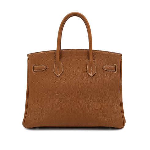 HERMES BIRKIN 30 GOLD TOGO HAND BAG □F PHW 90305666 - PURPOSE