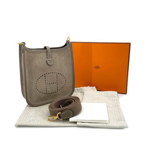 HERMES EVELYNE TPM AMAZON ETOUPE GRIZZLY SHOULDER BAG W 90305668