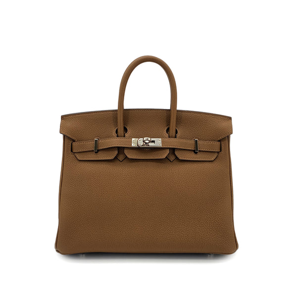 HERMES BIRKIN 25 ALEZAN TOGO HAND BAG Z PHW 90305669