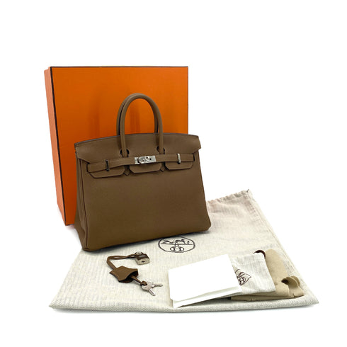 HERMES BIRKIN 25 ALEZAN TOGO HAND BAG Z PHW 90305669