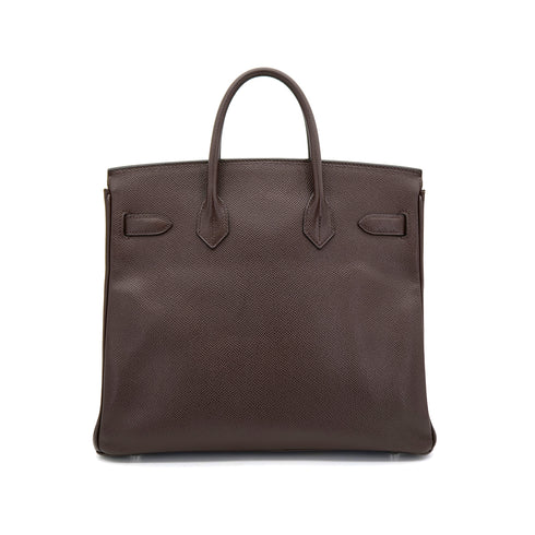 HERMES HAUT A COURROIES 28 CHOCOLAT EPSOM HAND BAG □J PHW 90305673 - PURPOSE