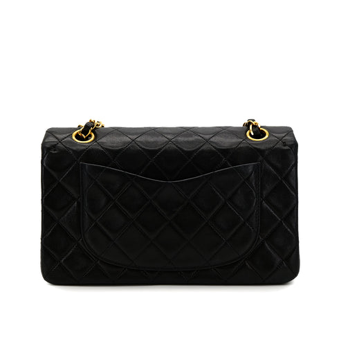 CHANEL VINTAGE CLASSIC FLAP SMALL CHAIN SHOULDER BAG BLACK LAMB SKIN 90305675 - PURPOSE