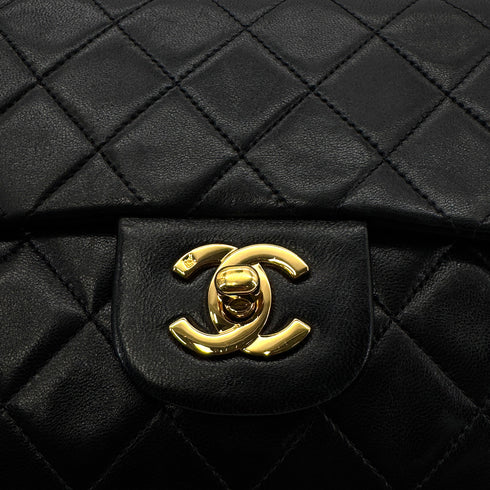 CHANEL VINTAGE CLASSIC FLAP SMALL CHAIN SHOULDER BAG BLACK LAMB SKIN 90305675 - PURPOSE