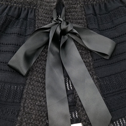 CHANEL VINTAGE COCO BUTTON RACE KNIT CARDIGAN BLACK ALPACA 38 07A RTW 90305677