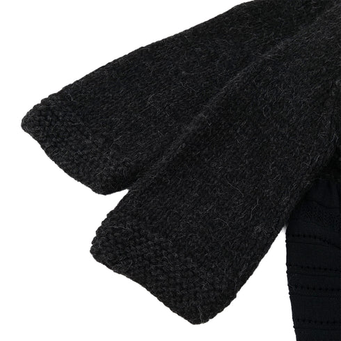 CHANEL VINTAGE COCO BUTTON RACE KNIT CARDIGAN BLACK ALPACA 38 07A RTW 90305677