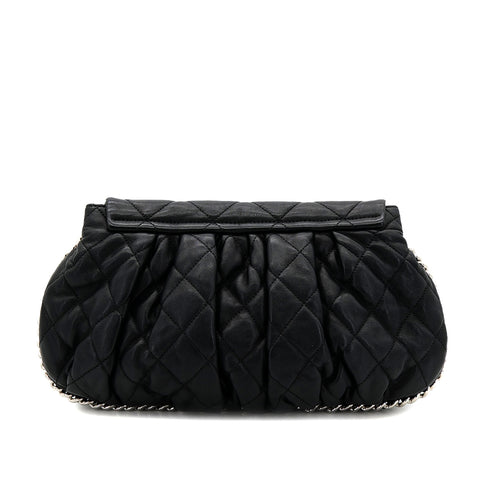 CHANEL MATELASSE COCOMARK ROUND CHAIN SHOULDER BAG BLACK LEATHER 90305895 - PURPOSE