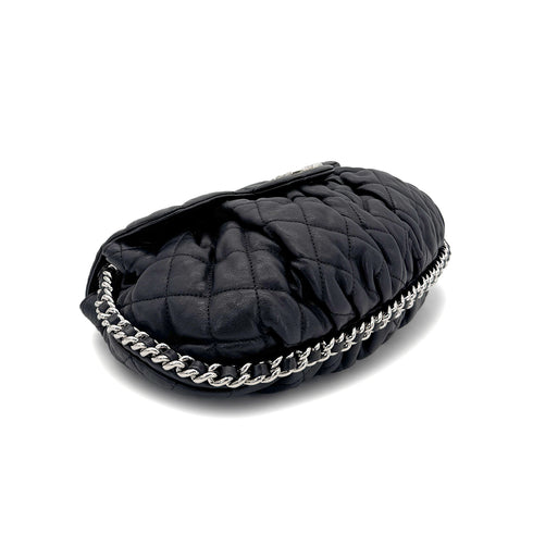 CHANEL MATELASSE COCOMARK ROUND CHAIN SHOULDER BAG BLACK LEATHER 90305895 - PURPOSE