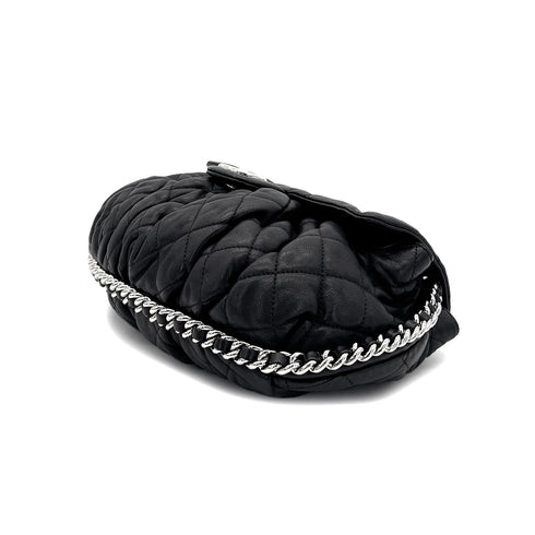 CHANEL MATELASSE COCOMARK ROUND CHAIN SHOULDER BAG BLACK LEATHER 90305895 - PURPOSE