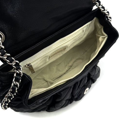 CHANEL MATELASSE COCOMARK ROUND CHAIN SHOULDER BAG BLACK LEATHER 90305895 - PURPOSE