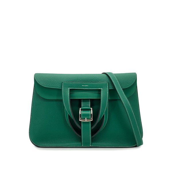 HERMES HALZAN 31 VERT VERTIGO TAURILLON CLEMENCE 5WAY HAND SHOULDER BAG A PHW 90305896 - PURPOSE