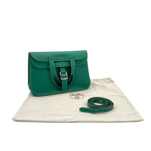 HERMES HALZAN 31 VERT VERTIGO TAURILLON CLEMENCE 5WAY HAND SHOULDER BAG A PHW 90305896 - PURPOSE