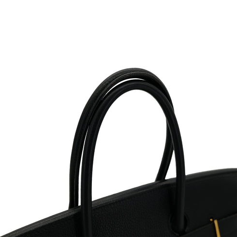 HERMES BIRKIN 35 BLACK TAURILLON CLEMENCE HAND BAG □K GHW 90305897 - PURPOSE