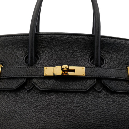 HERMES BIRKIN 35 BLACK TAURILLON CLEMENCE HAND BAG □K GHW 90305897 - PURPOSE