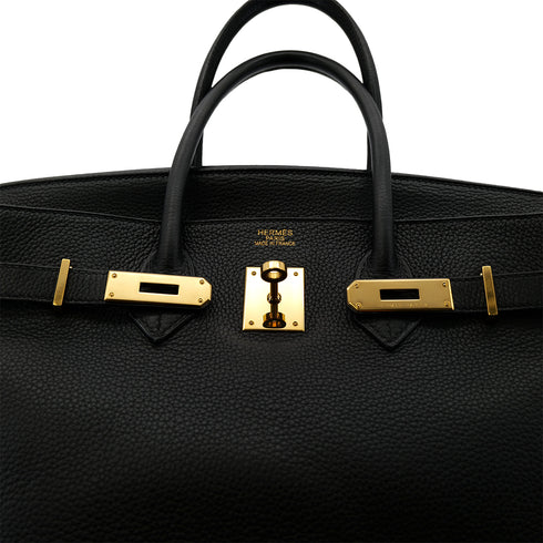 HERMES BIRKIN 35 BLACK TAURILLON CLEMENCE HAND BAG □K GHW 90305897 - PURPOSE
