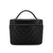 CHANEL MATELASSE VANITY HAND BAG BLACK LAMB SKIN 90305899