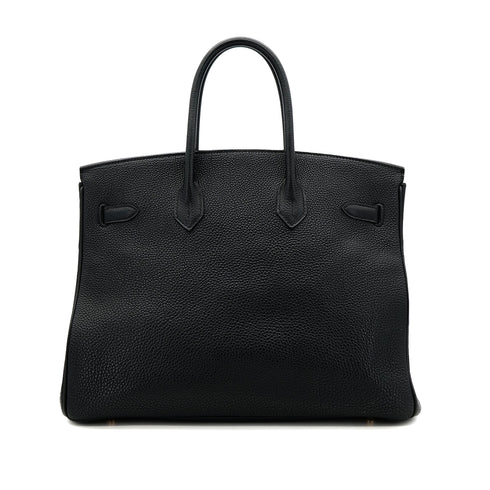 HERMES BIRKIN 35 BLACK TOGO HAND BAG □K GHW 90305900 - PURPOSE