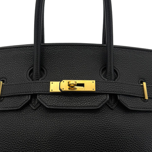 HERMES BIRKIN 35 BLACK TOGO HAND BAG □K GHW 90305900 - PURPOSE