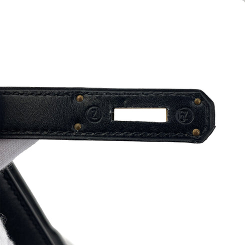 HERMES KELLY 28 SELLIER BLACK BOXCALF HAND SHOULDER BAG 〇Z GHW 90305903