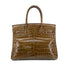 HERMES BIRKIN 30 BROWN CROCODILE NILOTICUS HAND BAG □M PHW 90305904 - PURPOSE