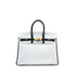 HERMES BIRKIN 25 WHITE BLACK TOGO HAND BAG Y GHW SPO 90305906