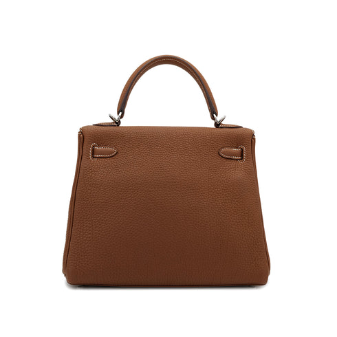 HERMES KELLY 25 RETOURNE GOLD TOGO HAND SHOULDER BAG C PHW 90305908 - PURPOSE