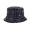 CHANEL HAT COCOMARK BLACK WHITE TWEED M RTW 90305910