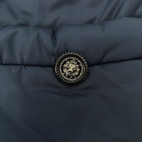 CHANEL LION BUTTON COAT NAVY POLYESTER 38 P50 RTW 90305913